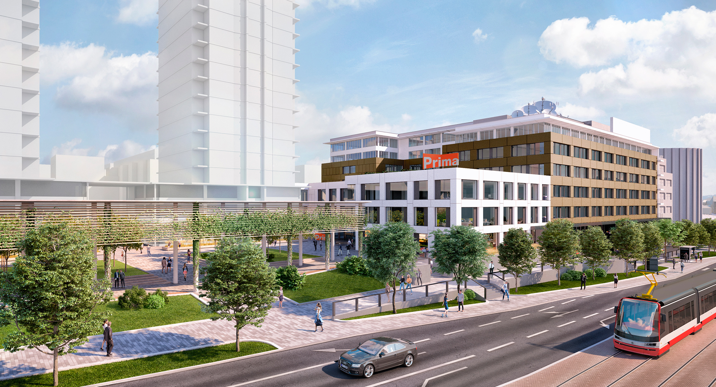 <p><strong>Skvělá dostupnost<br />
městskou dopravou i autem</strong></p>
